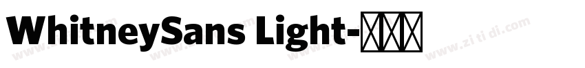 WhitneySans Light字体转换